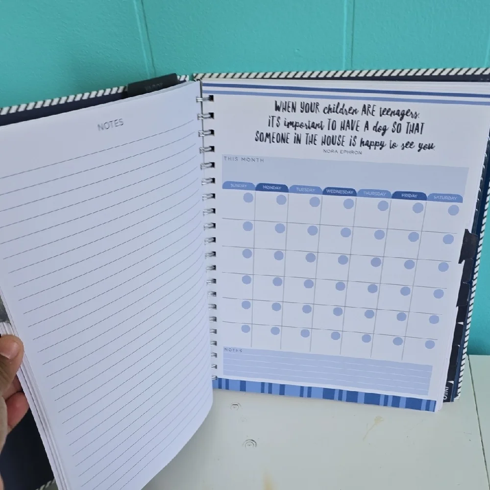 Blue and White Office Planner with Professional Design